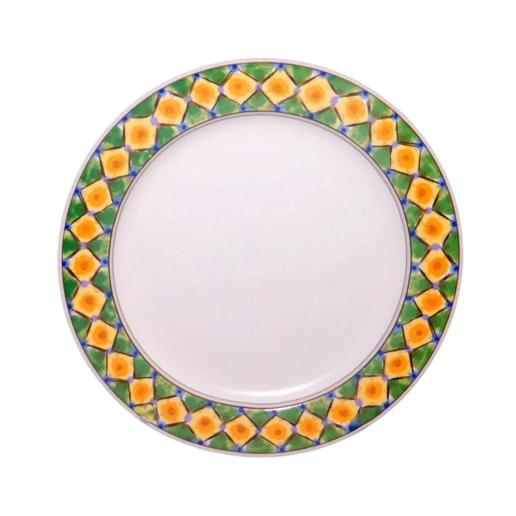 Vintage Mosaic Border Ceramic Dinner Plate