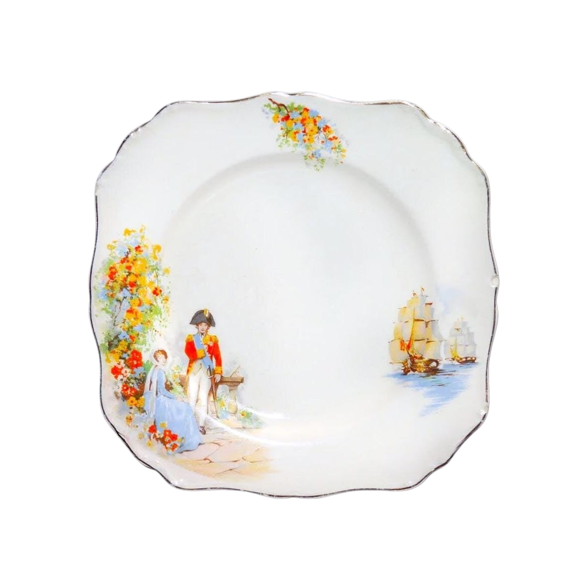 Vintage Coastal Scene Ceramic Dinner Plate