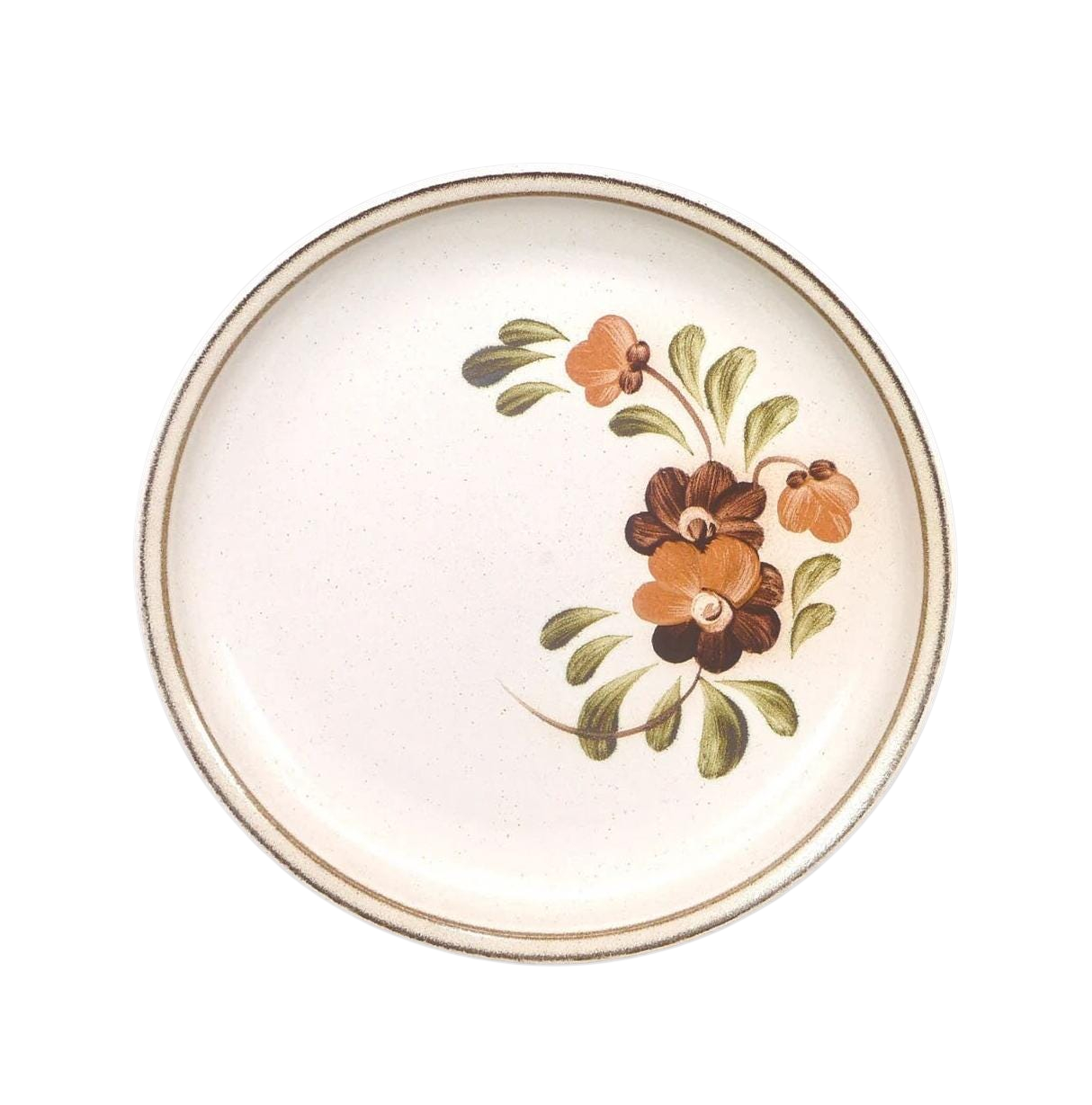 Vintage Floral Ceramic Dinner Plate