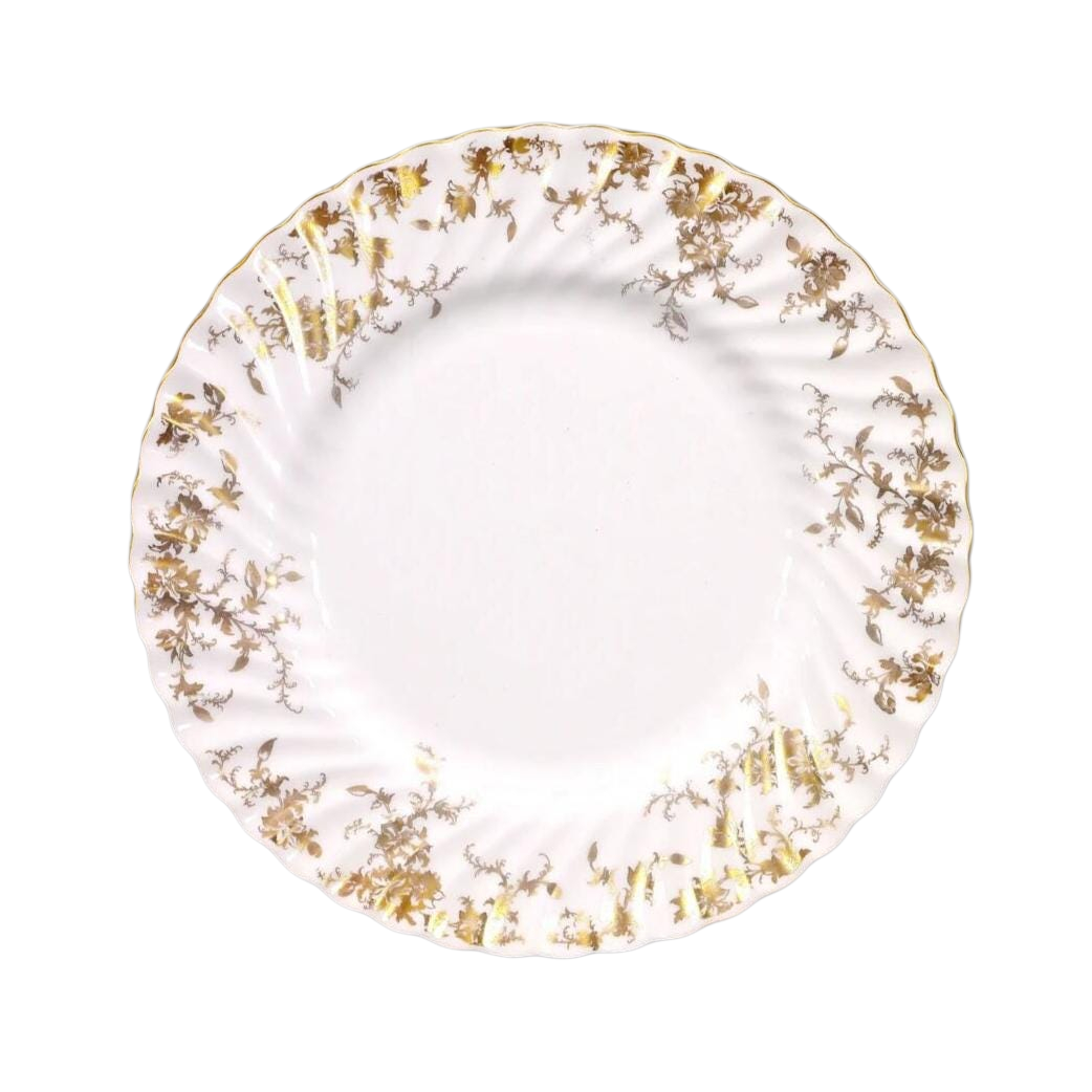 Vintage Scalloped Ceramic Dinner Plate
